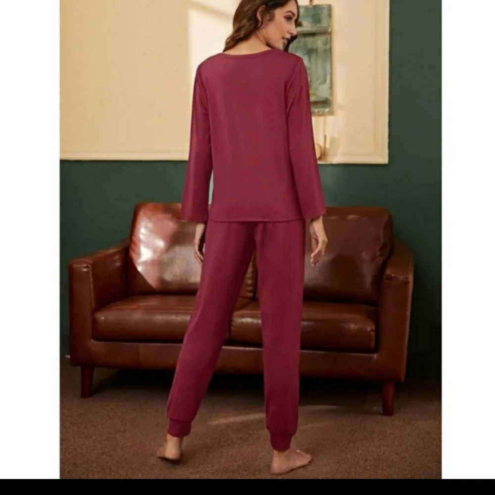 Loungewear Set (Burgundy) - Picture 5 of 5